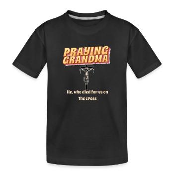 Grand-mère en prière - Betende Oma - T-shirt bio Premium Enfant - noir - Devant