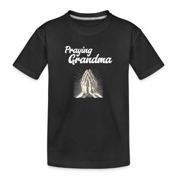 Grand-mère en prière - Betende Oma - T-shirt bio Premium Enfant - noir - Devant