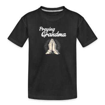 Grand-mère en prière - Betende Oma - T-shirt bio Premium Enfant - noir - Devant