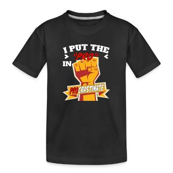 I Put the Pro in Procrastinate - Kinder Premium Bio T-Shirt - Schwarz - Vorne