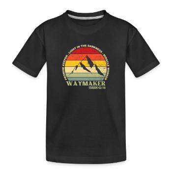 Waymaker Promise Keeper Miracle Worker Christian - Kids' Premium Organic T-Shirt - black - Front