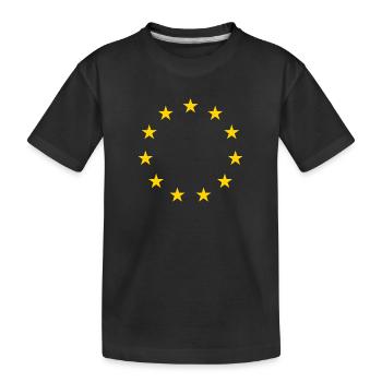 Pro-EU flag Europe - Kids' Premium Organic T-Shirt - black - Front