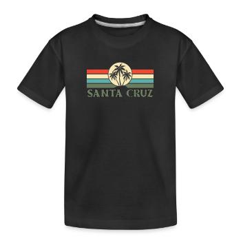 Santa Cruz CA Kalifornien - Kinder Premium Bio T-Shirt - Schwarz - Vorne
