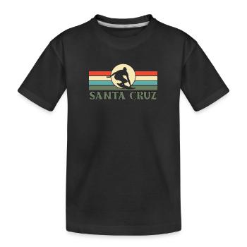 Santa Cruz CA Kalifornien - Kinder Premium Bio T-Shirt - Schwarz - Vorne