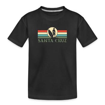 Santa Cruz CA Kalifornien - Kinder Premium Bio T-Shirt - Schwarz - Vorne