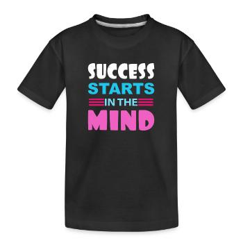Le succès commence dans l’ - T-shirt bio Premium Enfant - noir - Devant