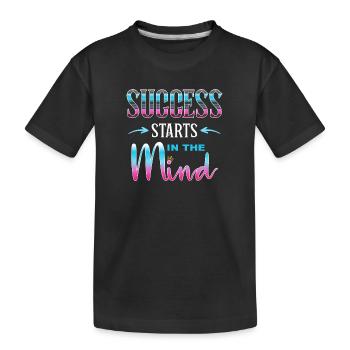 Le succès commence dans l’ - T-shirt bio Premium Enfant - noir - Devant