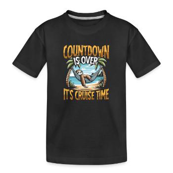 Le compte à rebours est terminé, c’est l’heure de la croisière - T-shirt bio Premium Enfant - noir - Devant