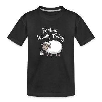 Feeling Woolly today - Kinder Premium Bio T-Shirt - Schwarz - Vorne