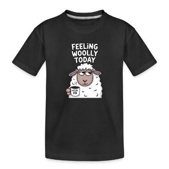 Feeling Woolly today - Kinder Premium Bio T-Shirt - Schwarz - Vorne
