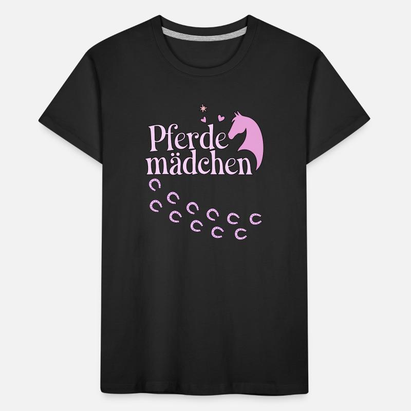 Pferdemädchen - Mädchen liebt Pferde Kinder Premium Bio T-Shirt