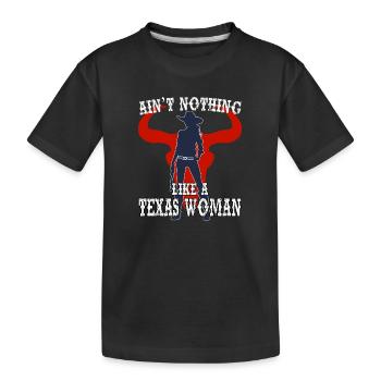 N’a rien à voir avec une femme texane - T-shirt bio Premium Enfant - noir - Devant