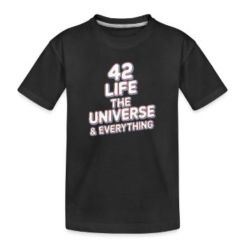 Life Universe Everything 42 réponses - T-shirt bio Premium Enfant - noir - Devant