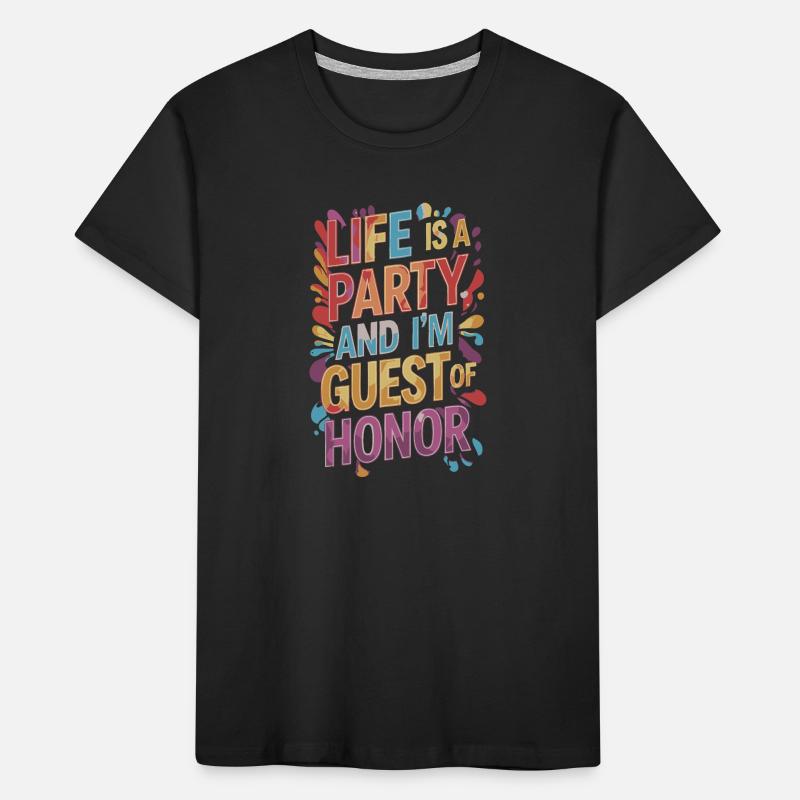 Leben ist eine Party – Gast des Abends Kinder Premium Bio T-Shirt