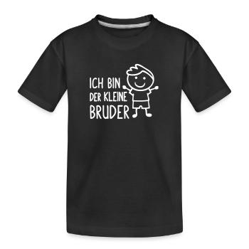 Der kleine Bruder - Kinder Premium Bio T-Shirt - Schwarz - Vorne