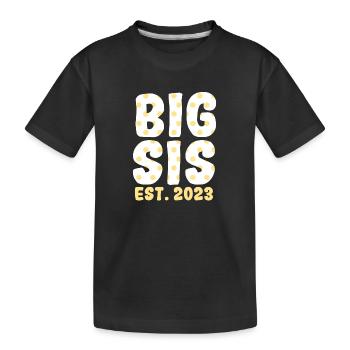Grande Sœur 2023 Big Sis 23 - T-shirt bio Premium Enfant - noir - Devant