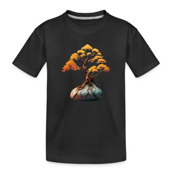 Golden Tree - Kinder Premium Bio T-Shirt - Schwarz - Vorne