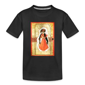 Victorian Lady Orange - Kids' Premium Organic T-Shirt - black - Front