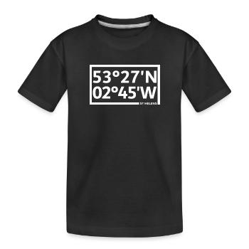 Coordonnées de St Helens - T-shirt bio Premium Enfant - noir - Devant