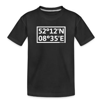 Coordonnées Frets - T-shirt bio Premium Enfant - noir - Devant