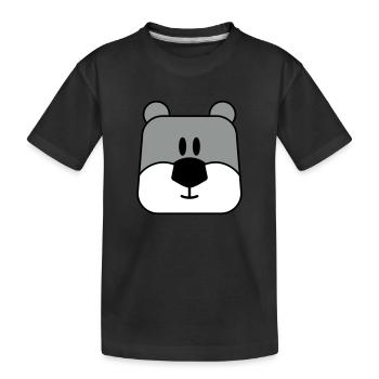 comic koala - Kinder Premium Bio T-Shirt - Schwarz - Vorne