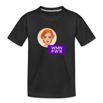 WMN PWR - Visage Féminin - 05 - T-shirt bio Premium Enfant - noir - Devant