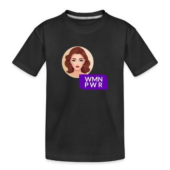 WMN PWR - Visage Féminin - 06 - T-shirt bio Premium Enfant - noir - Devant