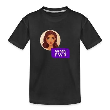 WMN PWR - Visage Féminin - 02 - T-shirt bio Premium Enfant - noir - Devant