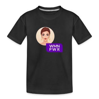 WMN PWR - Visage Féminin - 01 - T-shirt bio Premium Enfant - noir - Devant