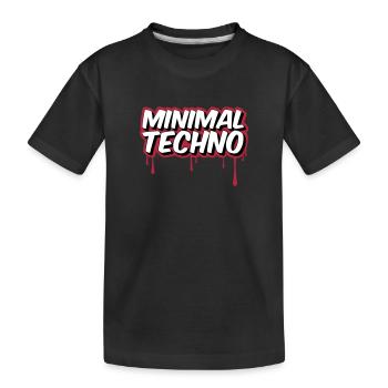 MINIMAL TECHNO - Kinder Premium Bio T-Shirt - Schwarz - Vorne