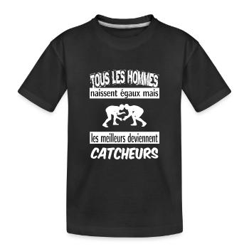les meilleurs deviennent catcheurs - T-shirt bio Premium Enfant - noir - Devant