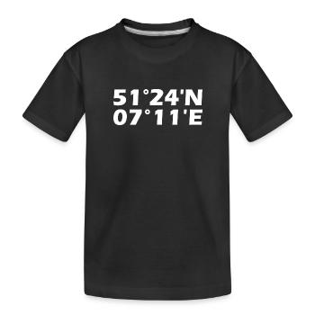 Hattingen Koordinaten - Kinder Premium Bio T-Shirt - Schwarz - Vorne