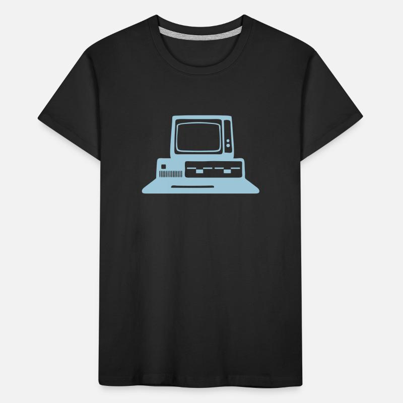 computer old computer old school 0 Kids' Premium Organic T-Shirt