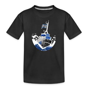Here comes Hamburg - Kids' Premium Organic T-Shirt - black - Front