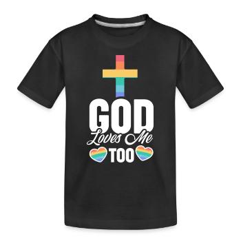 LGBTQ Arc-en-ciel | Dieu foi Christ idée de cadeau - T-shirt bio Premium Enfant - noir - Devant