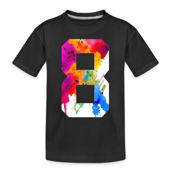 NUMBER 8 YEARS OLD 8TH BIRTHDAY - Kids' Premium Organic T-Shirt - black - Front