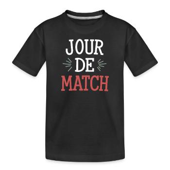 Jour de match - T-shirt bio Premium Enfant - noir - Devant