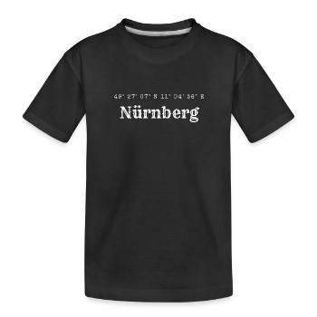 Coordonnées de Nuremberg - T-shirt bio Premium Enfant - noir - Devant