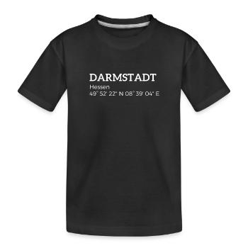 les coordonnées de Darmstadt Hesse - T-shirt bio Premium Enfant - noir - Devant
