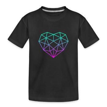 Herz Verlauf Mutter Muttertag Geschenk Weihnachten - Kinder Premium Bio T-Shirt - Schwarz - Vorne