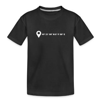 Neustadt an der Weinstraße coordinates - Kids' Premium Organic T-Shirt - black - Front