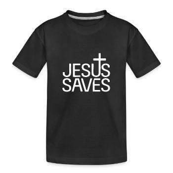 Jésus sauve - Jésus sauve - T-shirt bio Premium Enfant - noir - Devant