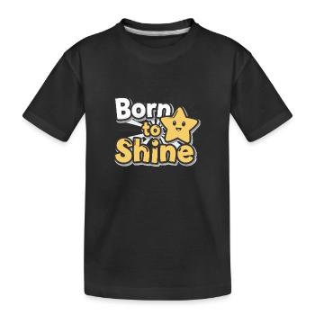 Né pour briller – Strahlender Stern - T-shirt bio Premium Enfant - noir - Devant