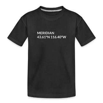 Coordonnées Meridian, Idaho, États-Unis - T-shirt bio Premium Enfant - noir - Devant