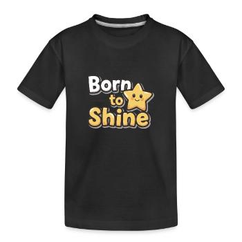 Né pour briller – Strahlender Stern - T-shirt bio Premium Enfant - noir - Devant