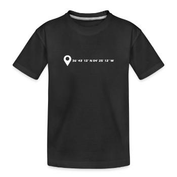 Coordonnées de Malaga - T-shirt bio Premium Enfant - noir - Devant