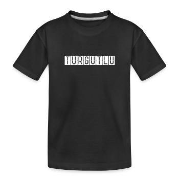 Panneau de l’aéroport de Turgutlu - T-shirt bio Premium Enfant - noir - Devant