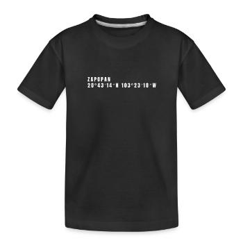 Jalisco Mexico Coordinates - Kids' Premium Organic T-Shirt - black - Front