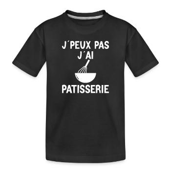 Pâtisserie - Pâtissier - Meilleur Pâtissier - T-shirt bio Premium Enfant - noir - Devant