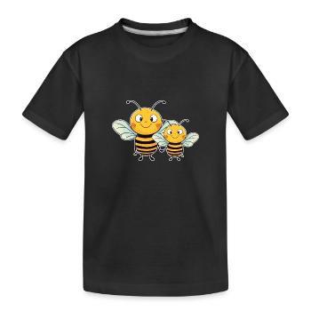 Honey Bees Beekeeper Child Insect Nature Cute Baby - Kids' Premium Organic T-Shirt - black - Front